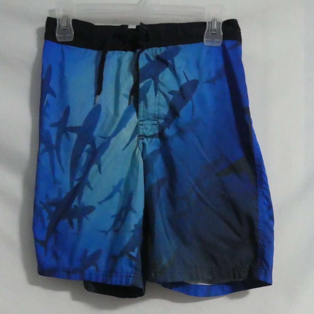 H&M | 12 - 14 years | Blue Shark Swim Shorts | Velcro & Lace-Up Front Closure